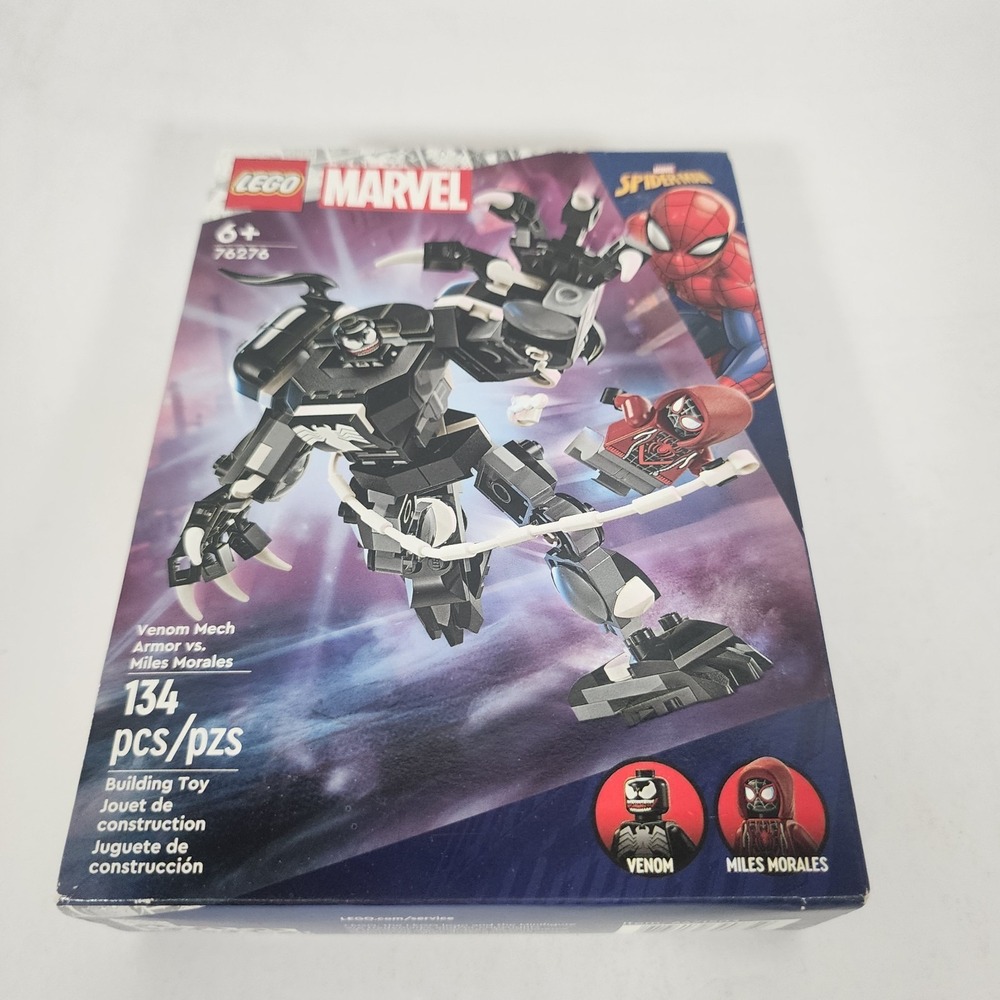 LEGO Marvel 76276 Venom Mech Armor vs Miles Morales New Sealed 134 Pieces